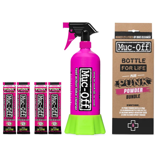 Muc-Off Punk Powder Bike Cleaner - Punk Powder w/ reusable bottle (4 pack) - Front