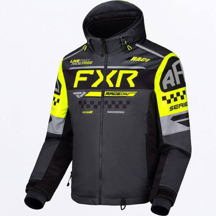 FXR Mens Podium Jacket - HiVis, front view