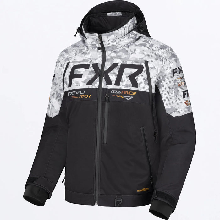 FXR Mens Revo RRX 2-in-1 Jacket - Blk/Wht Camo/Kash, front view