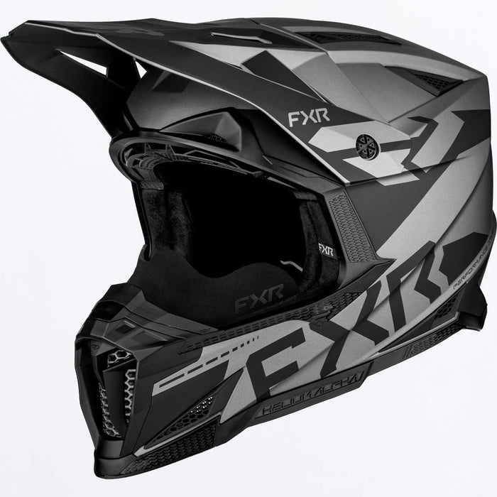 FXR Helium Alpha Snow Helmet - Titanium, front view