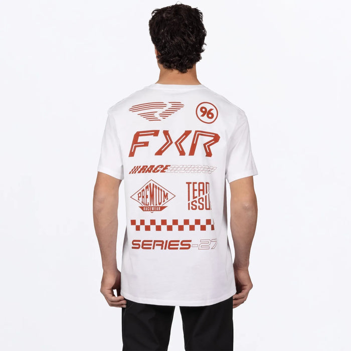 FXR Mens Pedigree Premium T-Shirt - White/Kash, view 2