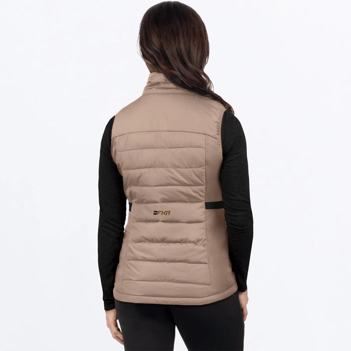 FXR Womens Phoenix Windproof Quilted Vest - Canvas/Black, view 3