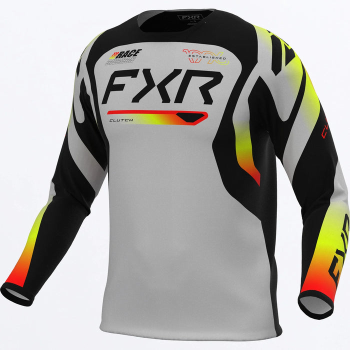 FXR Clutch MX Jersey 2027 - Grey/Black/Inferno, front view
