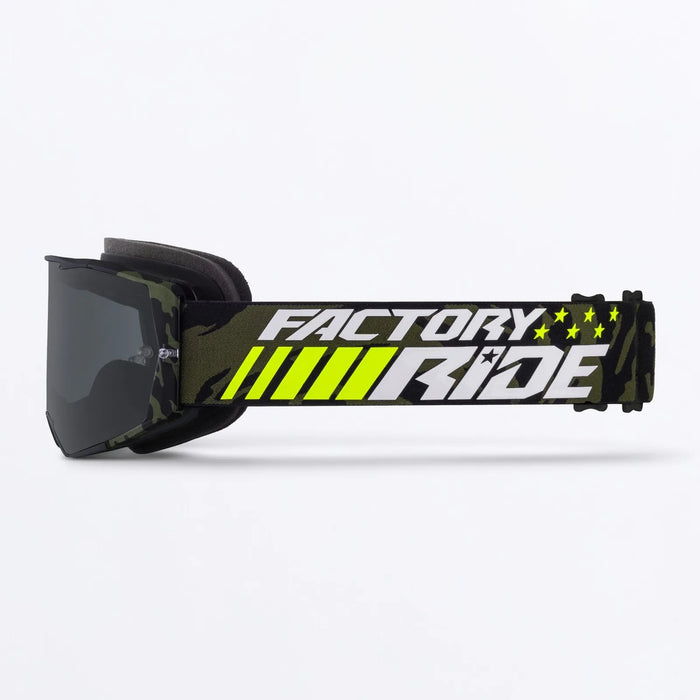 FXR Factory Ride MX Goggle - Army Camo/HiVis, view 2