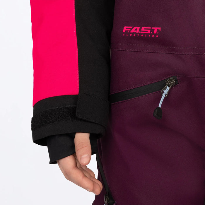 FXR Youth Vertical Monosuit - Plum/Razz/Maui, view 4