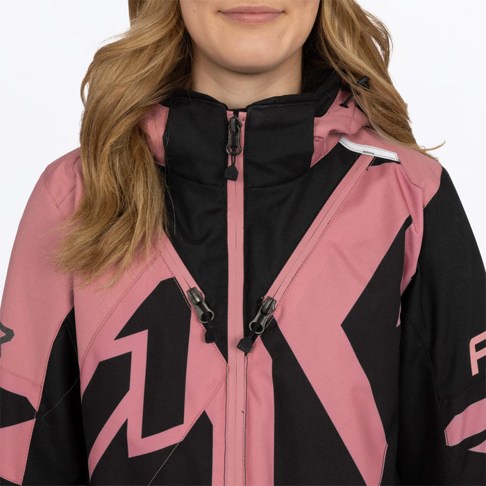 FXR Womens Cold Cross CX Lite Monosuit 2027 - Black/Rose, view 7
