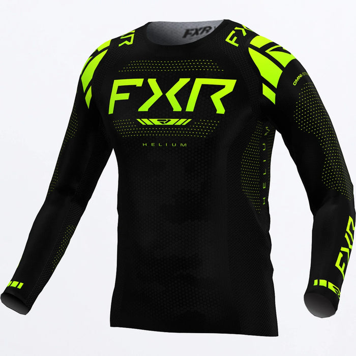FXR Helium MX Jersey 2025 - Black/HiVis, front view