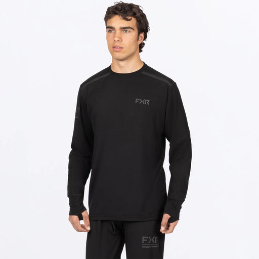 FXR Mens Surge Bamboo Longsleeve - Black, front view