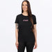 FXR Womens Pedigree Premium T-Shirt - Black/Dusty Rose, front view