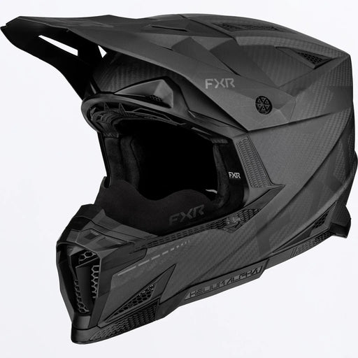 FXR Helium Alpha Carbon Snow MIPS Helmet - Shadow, front view