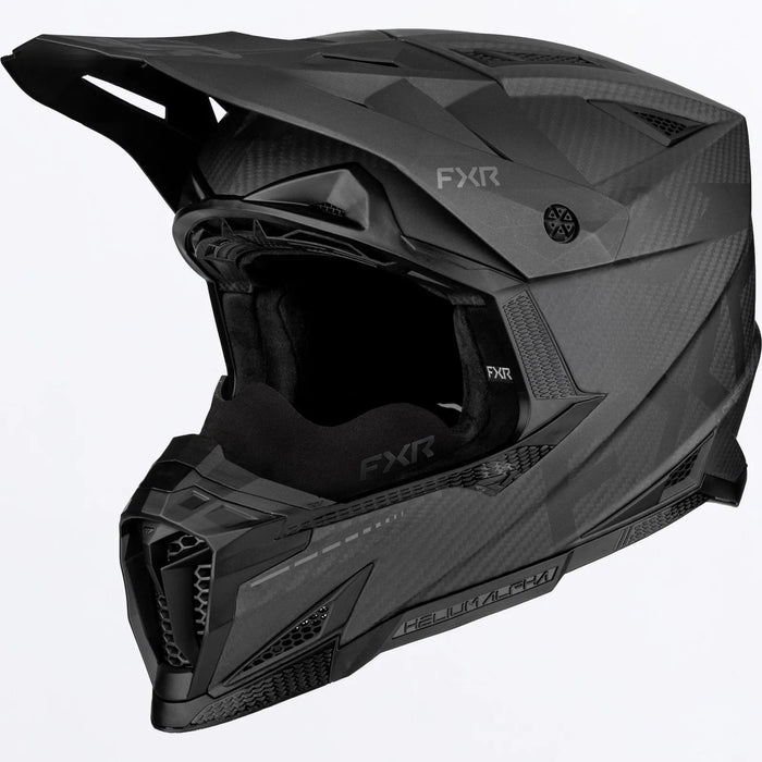 FXR Helium Alpha Carbon Snow MIPS Helmet - Shadow, front view