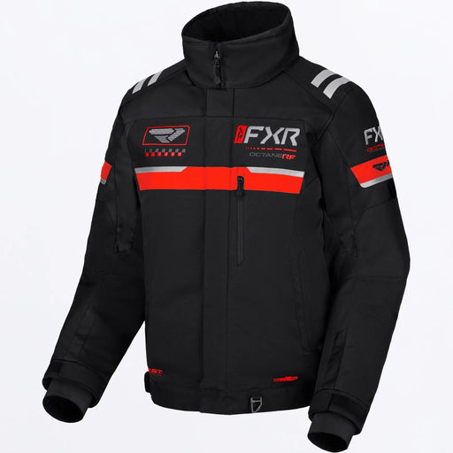 FXR Mens Octane RF Jacket - Blk/Red, front view