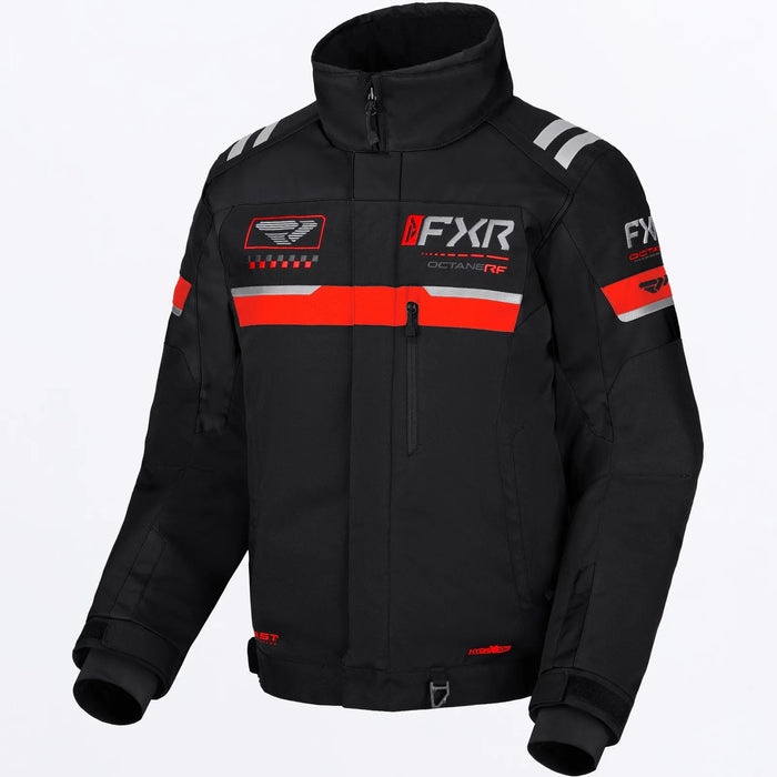 FXR Mens Octane RF Jacket - Blk/Red, front view