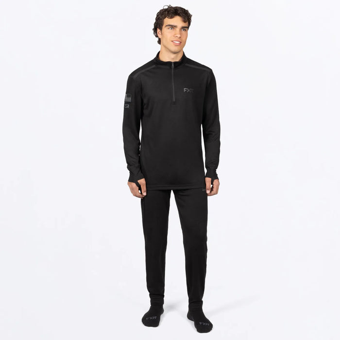FXR Mens Vapor Merino 1/4 Zip - Black, view 2