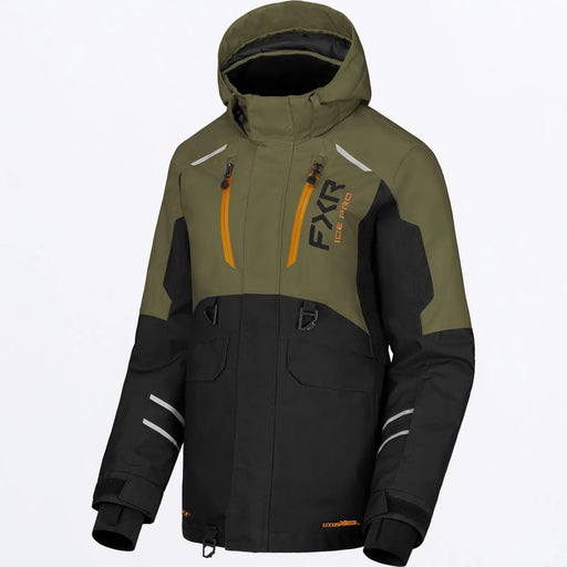 FXR Womens Excursion FX Jacket - Black/Moss, front view