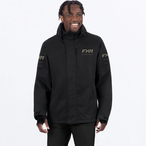 FXR Mens Ascend Jacket - Black/Stone, front view