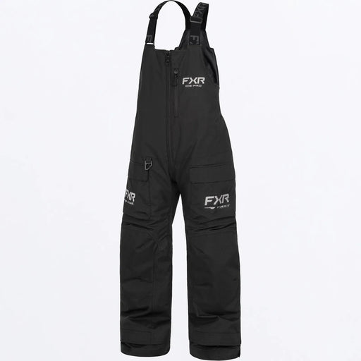 FXR Youth Excursion FX Bib Pant - Black, front view