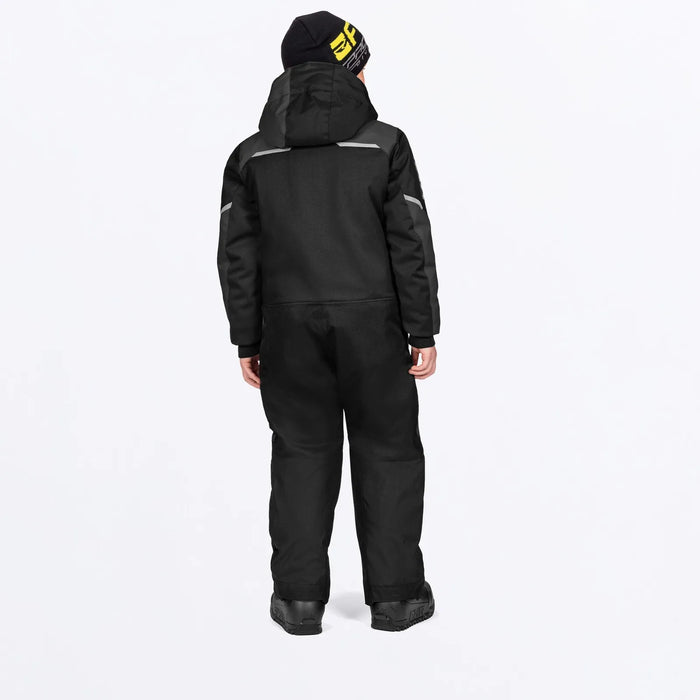 FXR Child Revo Monosuit - Black/HiVis/Org, view 2