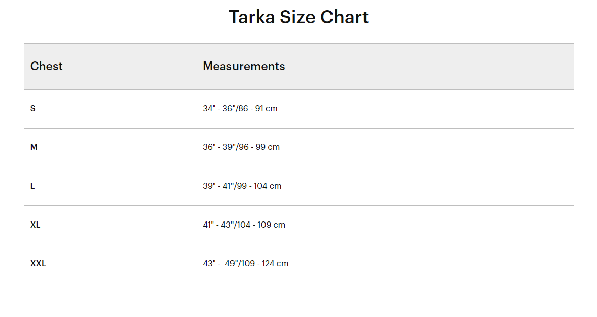 100% Tarka Short Sleeve Body Armor