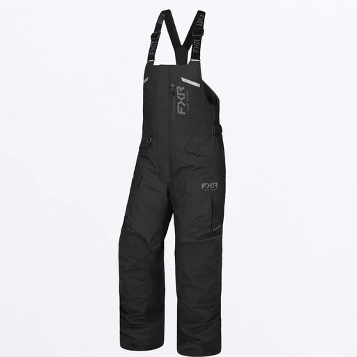 FXR Womens Excursion FX Bib Pant - Black, front view