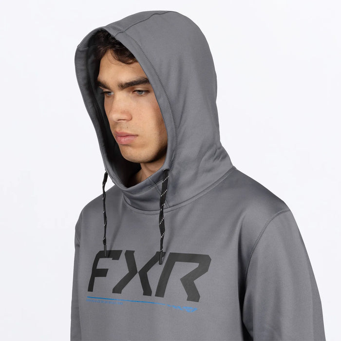 FXR Mens Hydrogen Tech Pullover Hoodie - Char/Cobalt, view 4