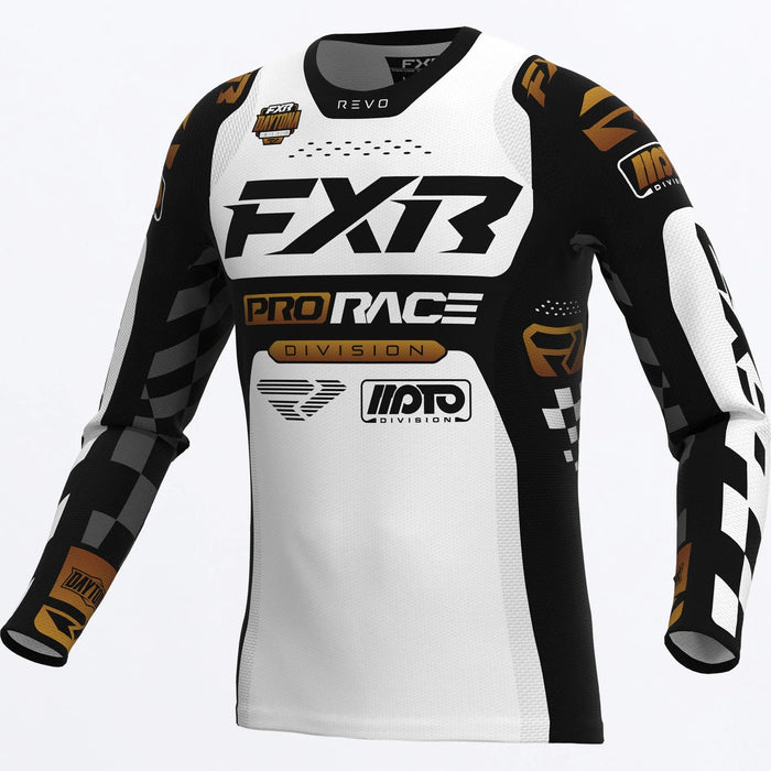 FXR Revo Daytona MX Jersey - Black/White/Kash, front view