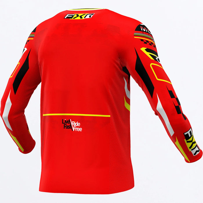 FXR Podium Gladiator MX Jersey 2025 - Red/Black/Yellow, view 2