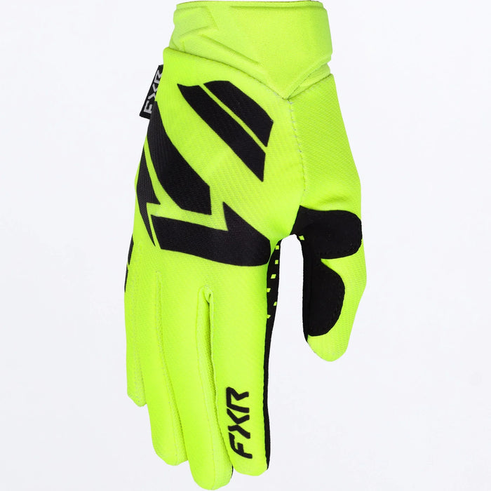 FXR Youth Reflex MX Glove 2027 - HiVis/Black, front view