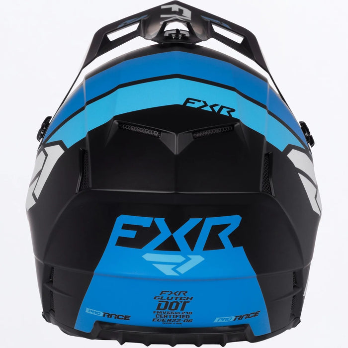 FXR Clutch MX Helmet - Blue/Cyan, view 3