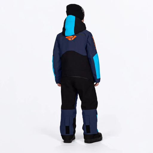 FXR Child Vertical Monosuit - Midnight/Blue/Orange, view 2