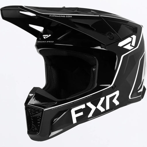 FXR Apex MX Helmet - Black, front view