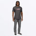 FXR Mens Rush Premium T-Shirt - Char Heather/Red, view 3