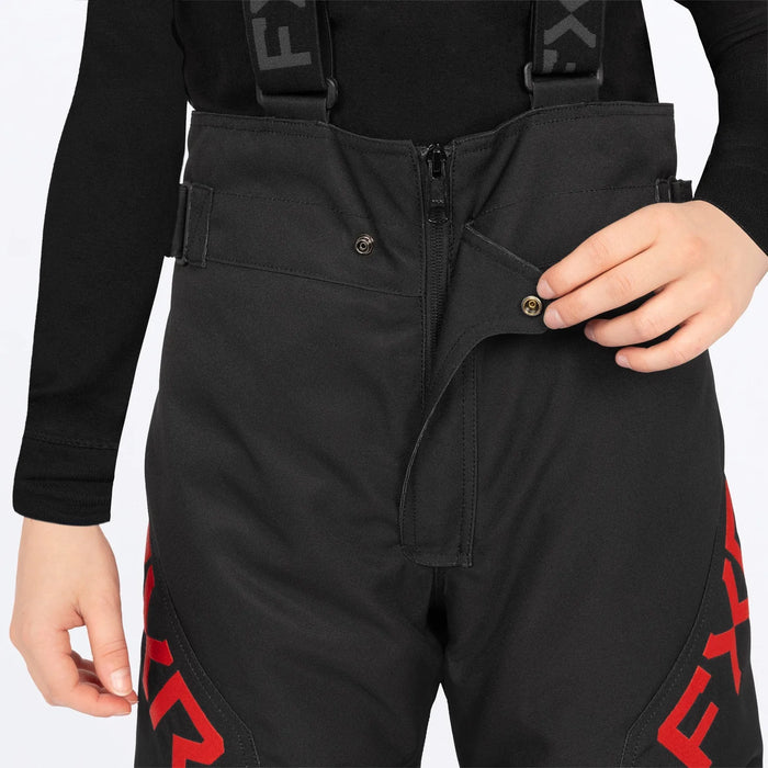 FXR Child Clutch Pant 2027 - Black/Red, view 3