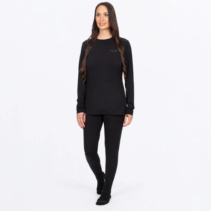 FXR Womens Surge Bamboo Longsleeve - Black, view 3