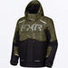 FXR Youth Excursion FX Jacket - Black/Moss Shift Cover, front view