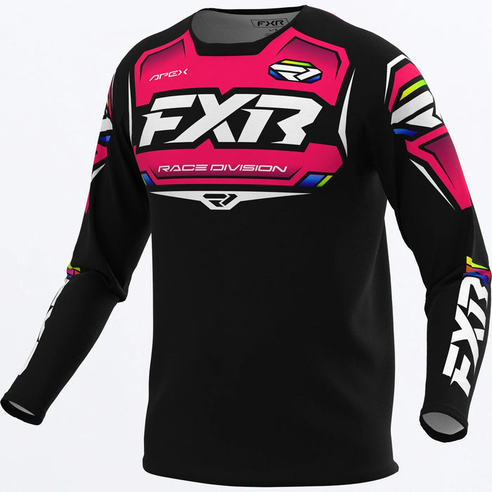 FXR Youth Apex MX Jersey 2027 - Razzmatazz, front view
