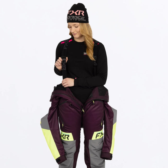 FXR Womens Revo F.A.S.T. Insulated Monosuit - Plum/TI/Muted Vis, view 12