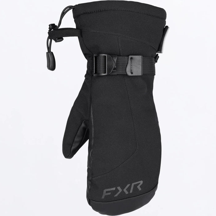 FXR Child Hydrogen Mitt - Black, front view