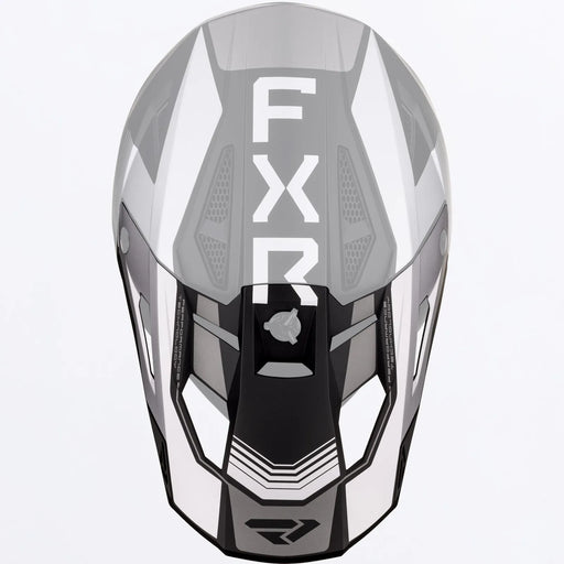 FXR Apex Snow Helmet Peak - Grey/Titanium, front view