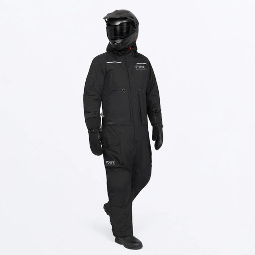 FXR Mens Evolution F.A.S.T. Insulated Monosuit - Black, front view