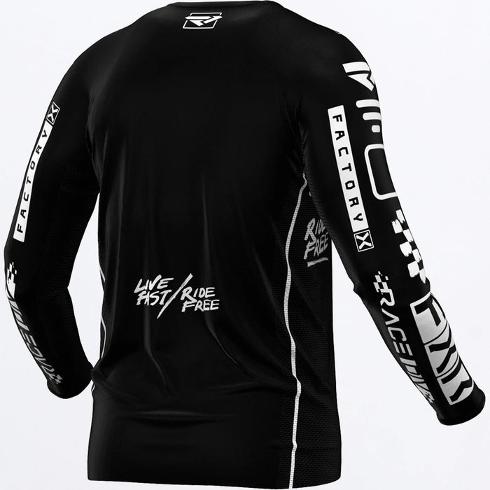 FXR Youth Podium MX Jersey 2024 - Black/White, view 2