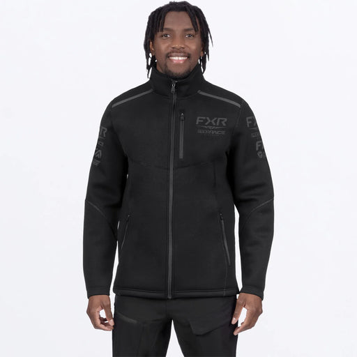 FXR Mens Race Division Tech Zip Up - Black Ops, front view