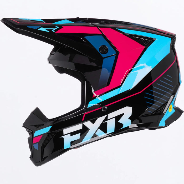FXR Youth Apex MX Helmet - Cyanide, view 2