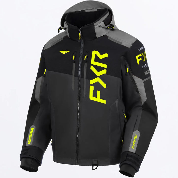FXR Mens Helium X 2-in-1 Jacket 2027 - Asphalt/Ti/HiVis, front view