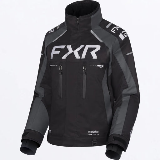 FXR Womens Adrenaline Jacket 2027 - Black/Asphalt/White, front view
