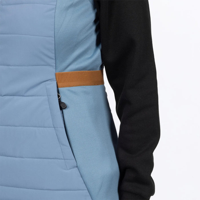 FXR Womens Phoenix Windproof Quilted Vest - Steel/Copper, view 4