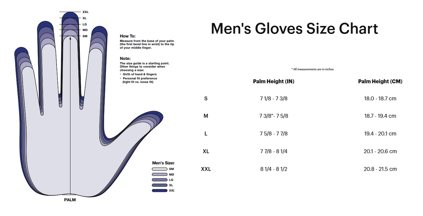 100% Mens Brisker Gloves