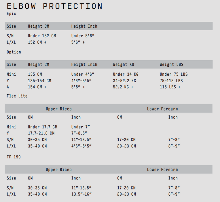 EVS Youth Option Elbow Guard