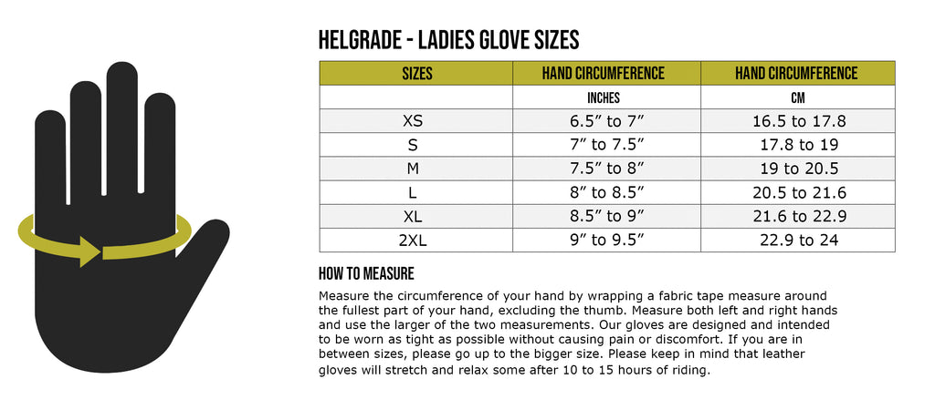 Helgrade Womens Jett Leather Gloves