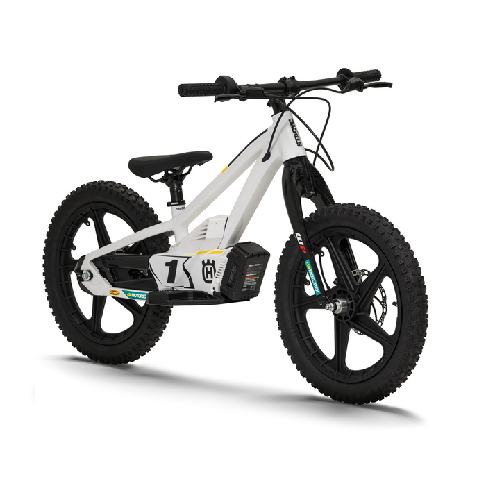 Stacyc 18eDrive Husqvarna Replica E-Bike for Ages 8-10